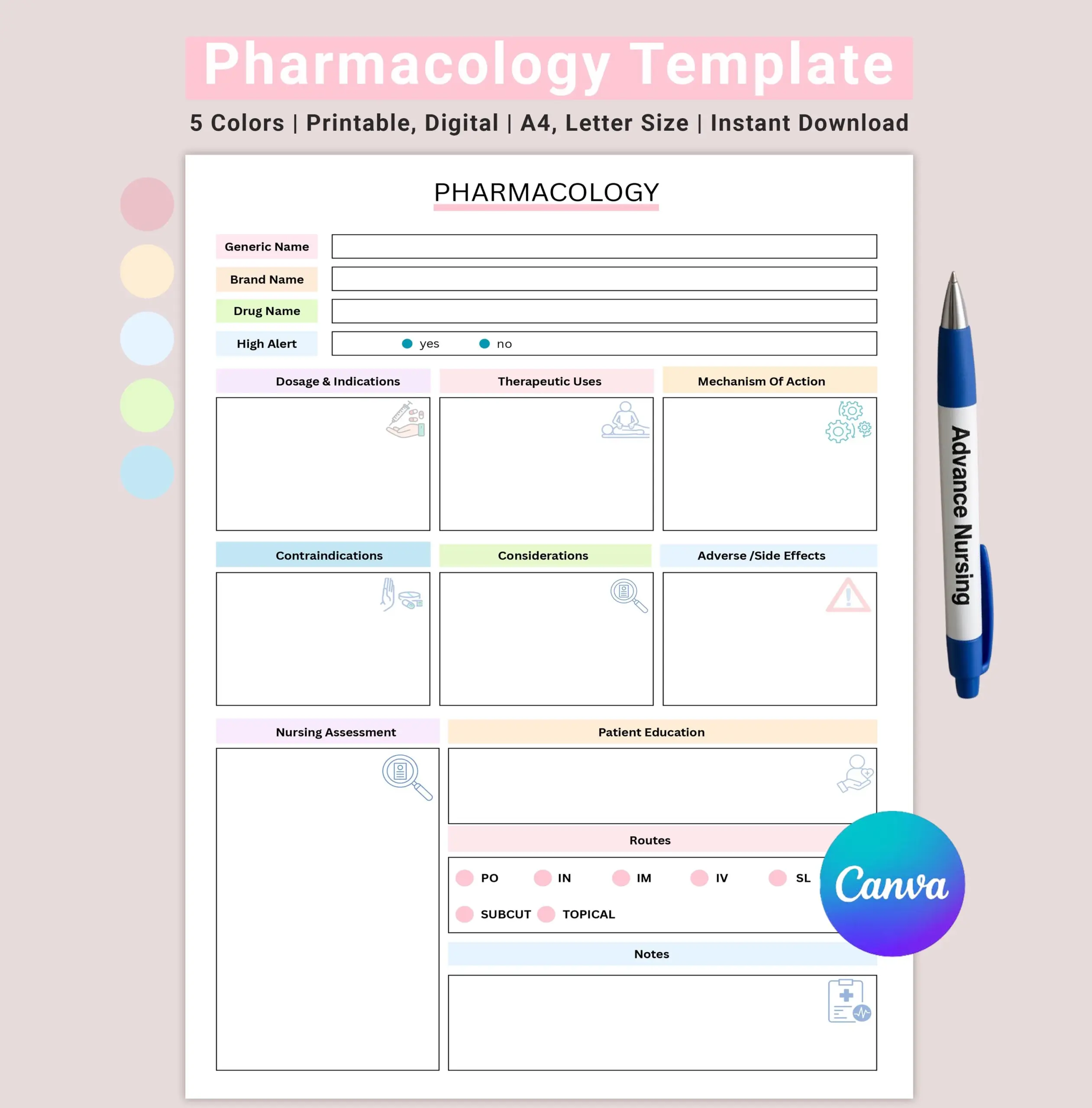 Printable Nursing Reference Cards
