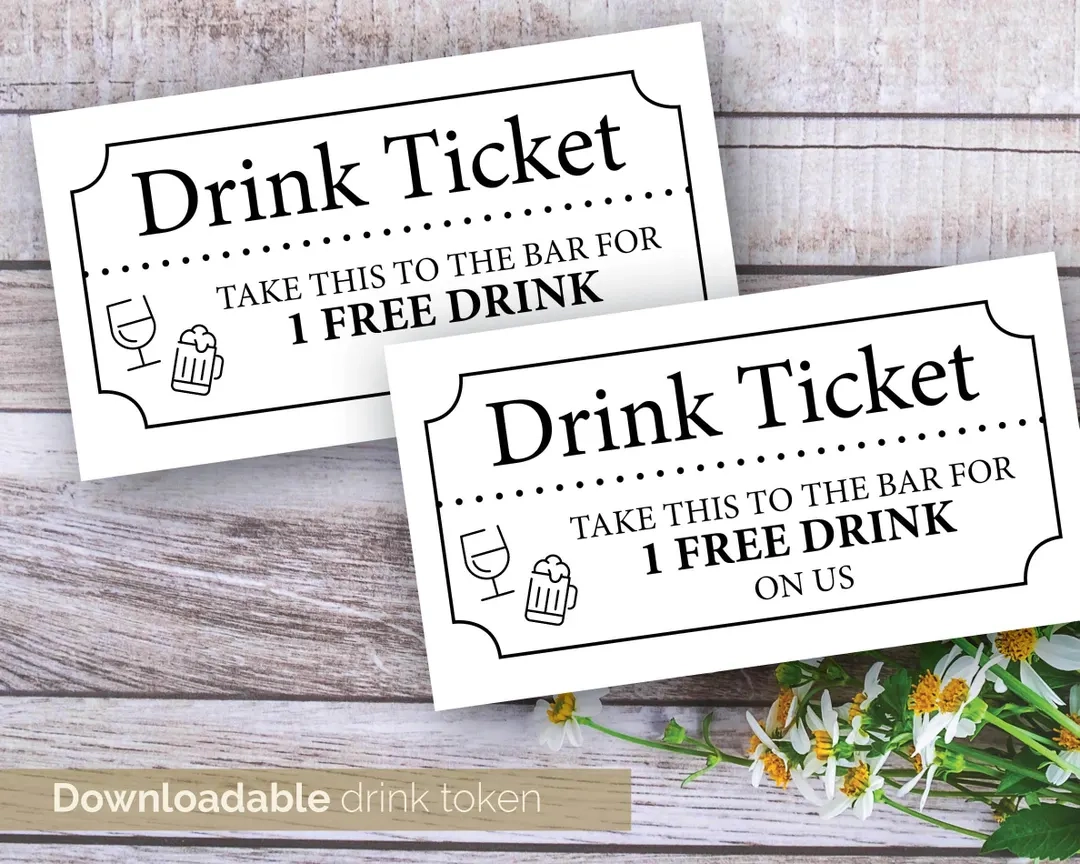 free printable drink tickets template
