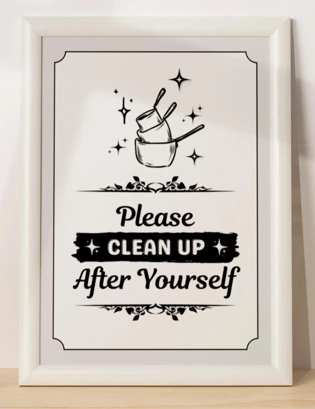 clean up after yourself sign printable