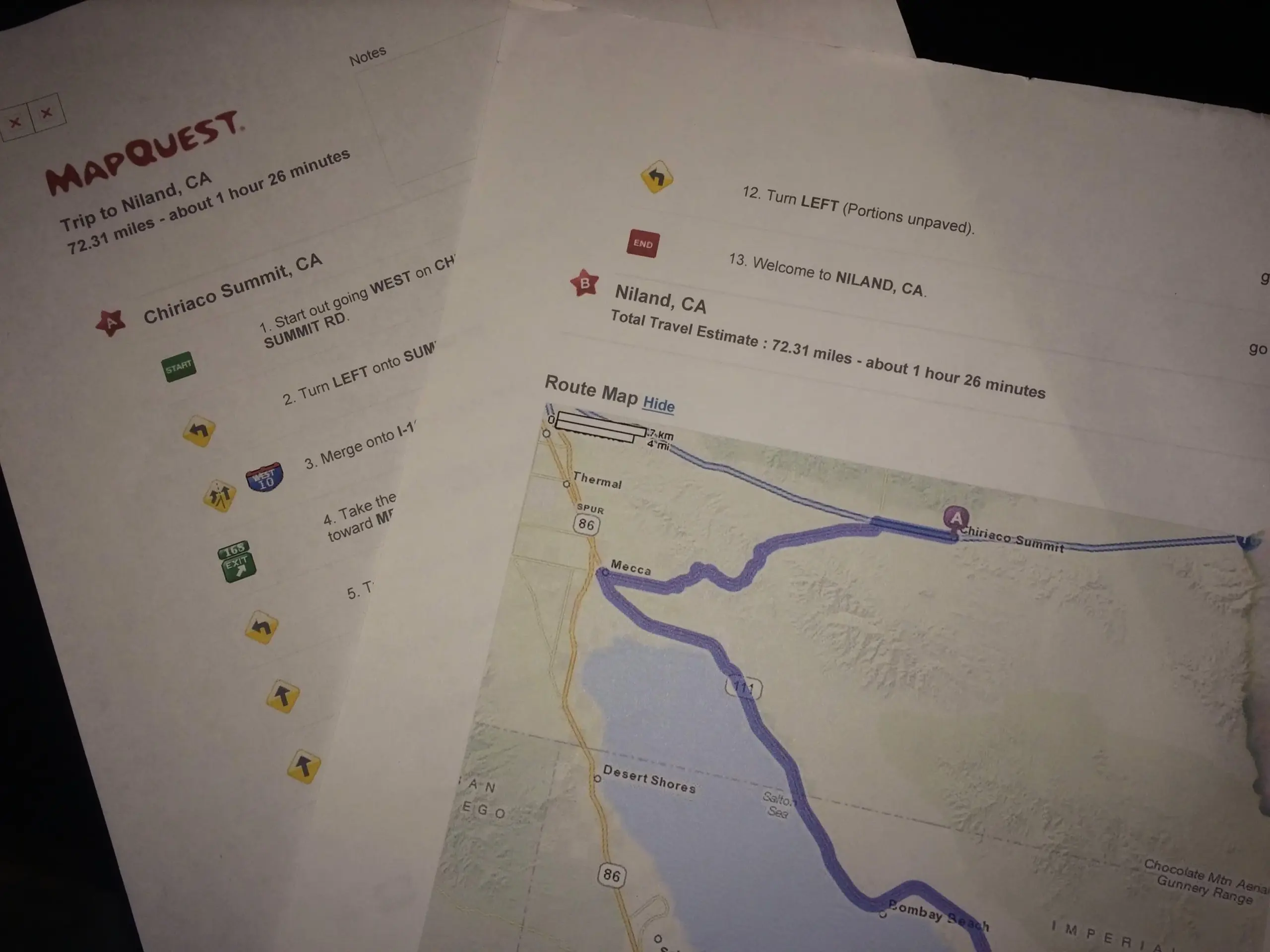 Printing Out Directions Printing Out Directions