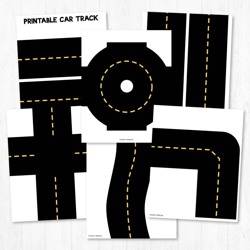 Race Car Track Printable Race Car