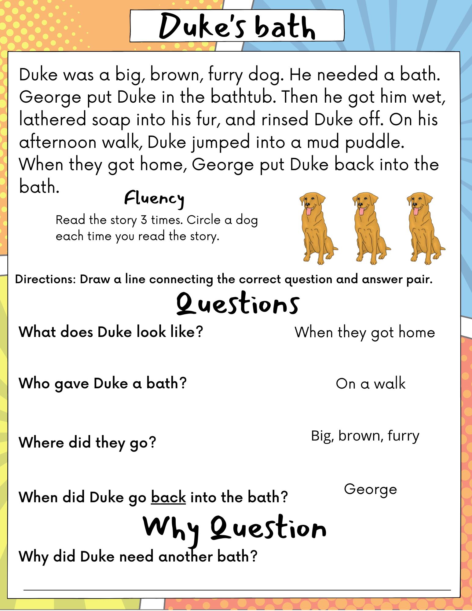 Reading Comprehension Passages 1st Through 3rd Grade Part 3