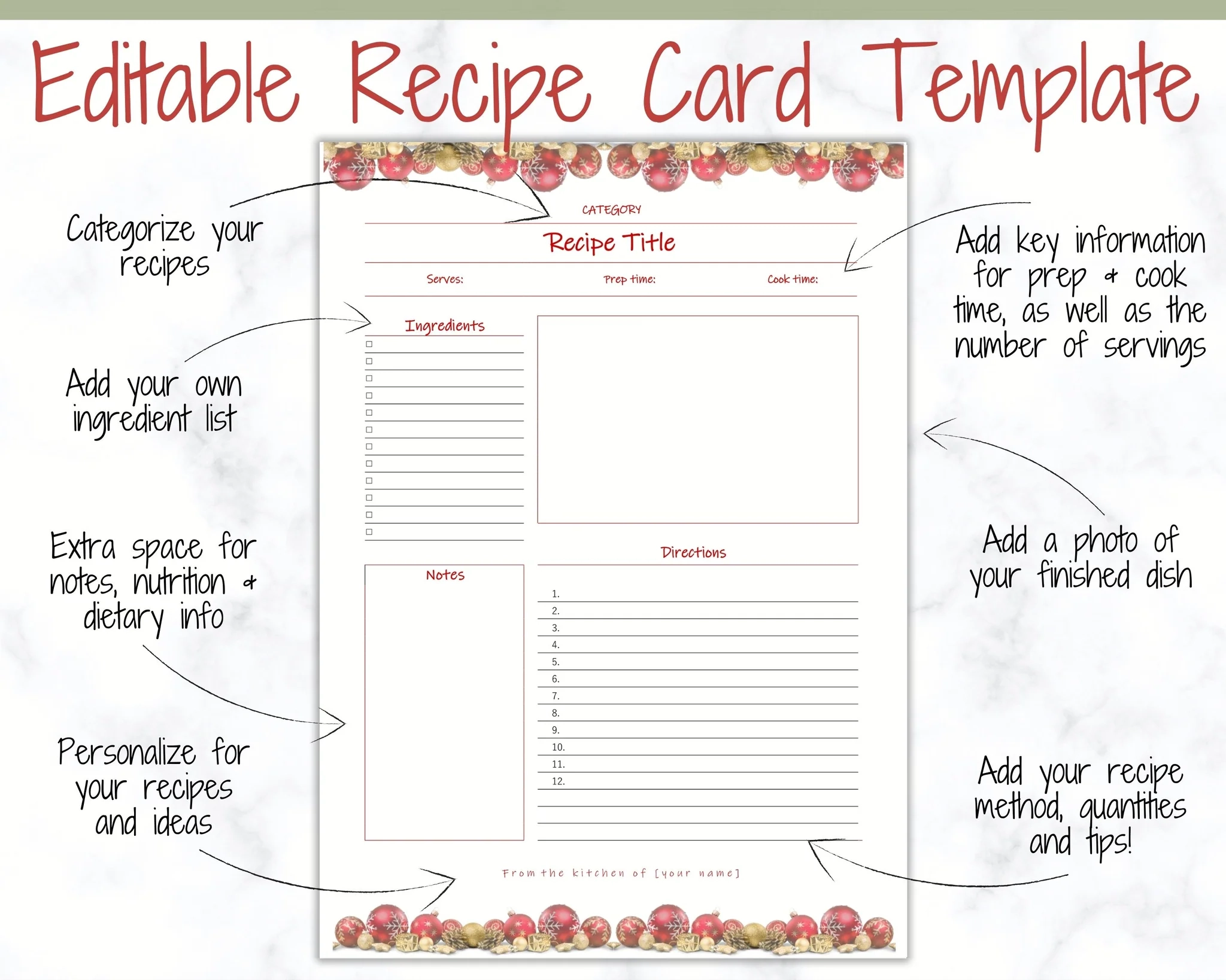 printable christmas recipe card templates printable christmas recipe card templates