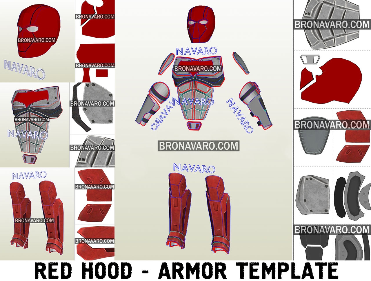 red hood helmet template free