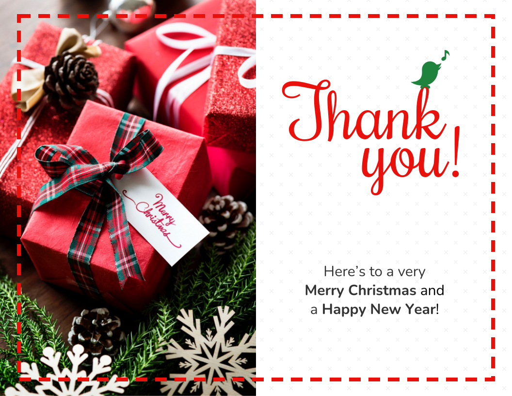 Red Thank You Christmas Card 9a6639db 8f4e 4479 8976 B76a1e27a837