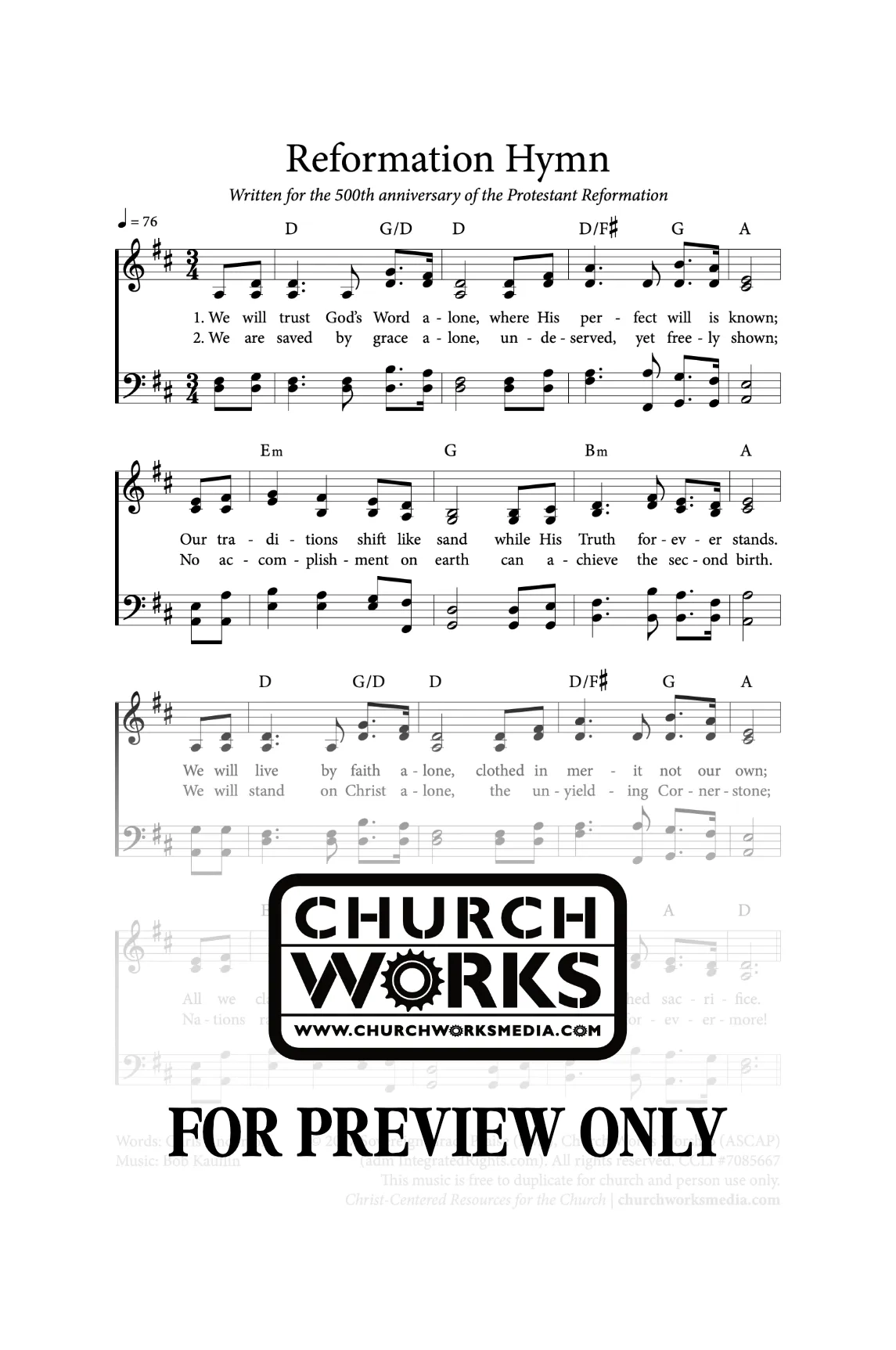 Reformation Hymn Free Reformation Hymn Free
