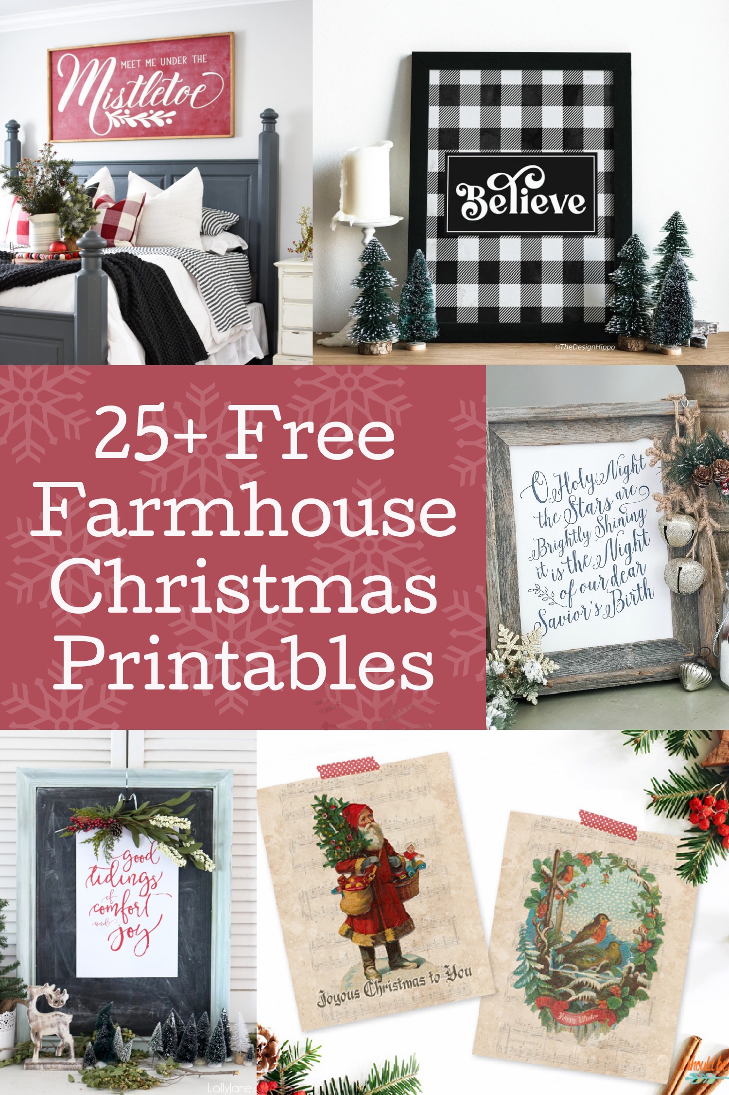 Rustic Themed Christmas Printables