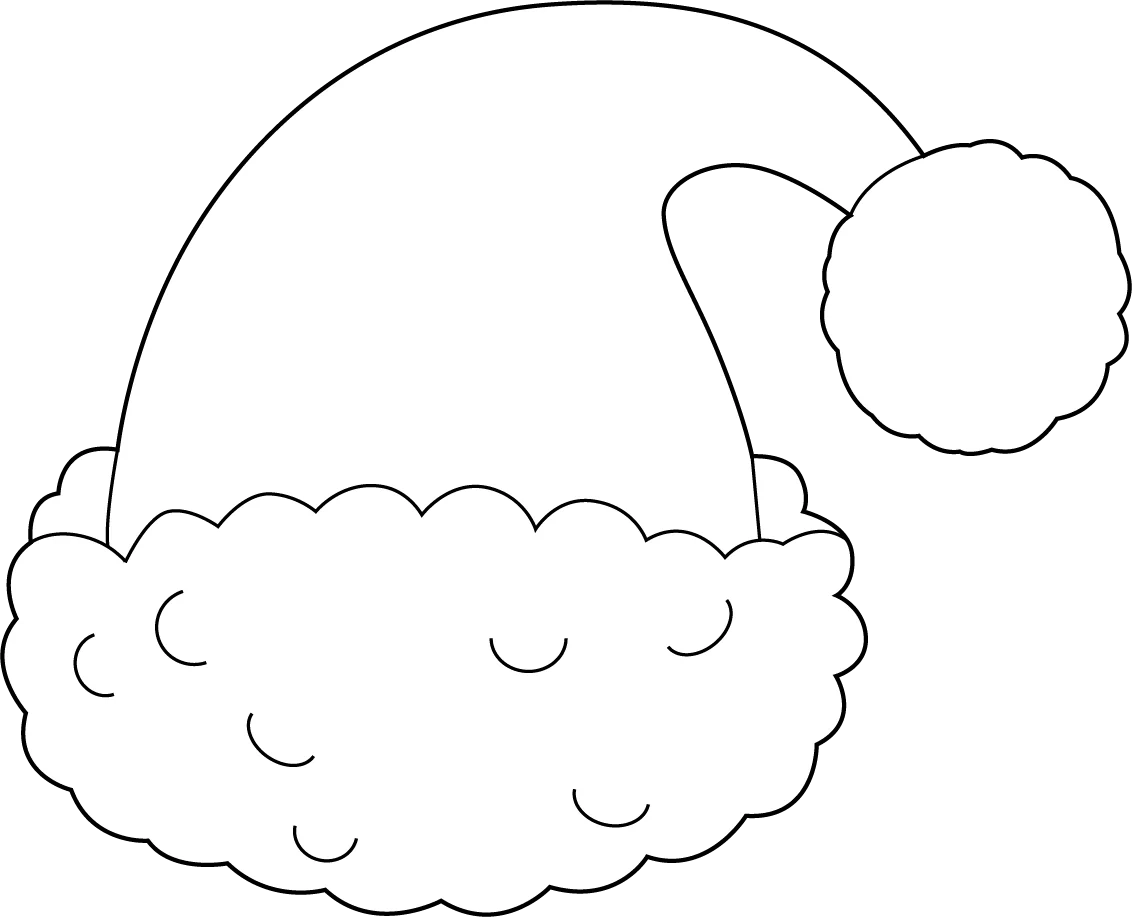 Santa Hat Coloring Page