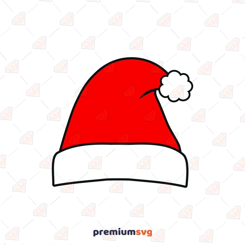 Santa Hat Svg Vector