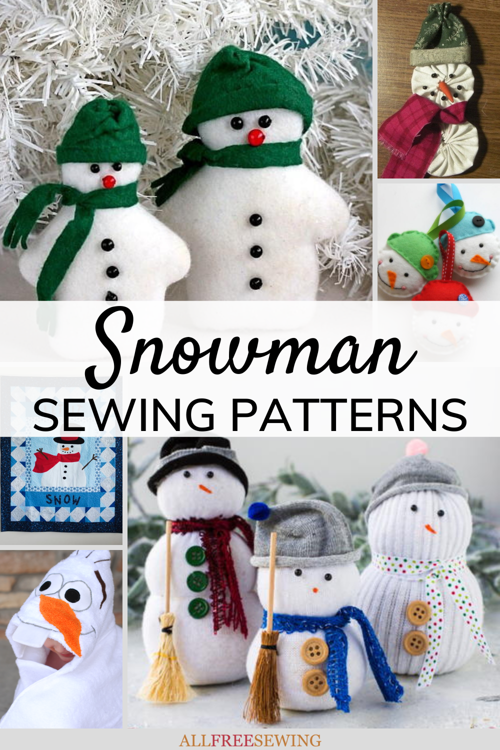 Sewn Snowman Craft Ideas Other Snowy Christmas Sewing Projects NSM2018