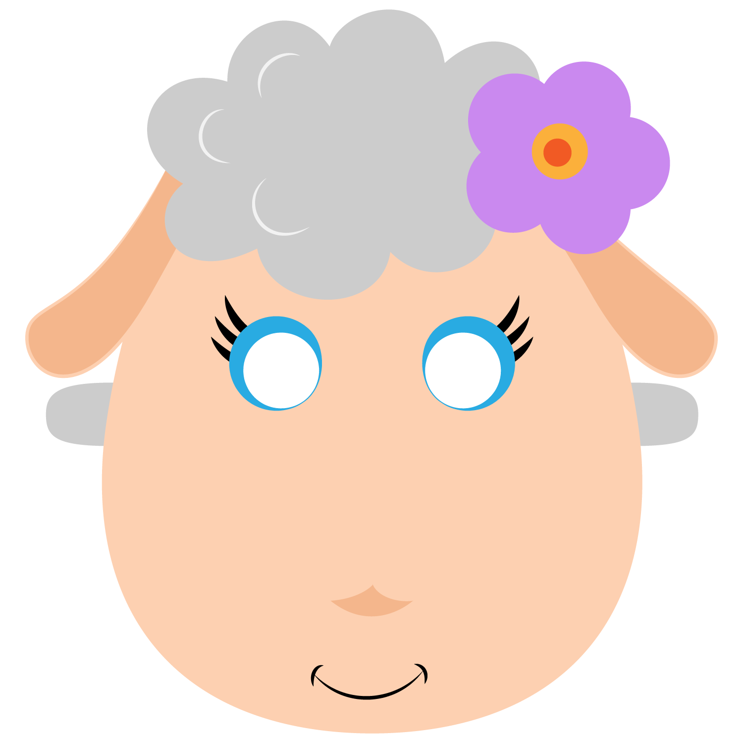 Sheep Mask Template