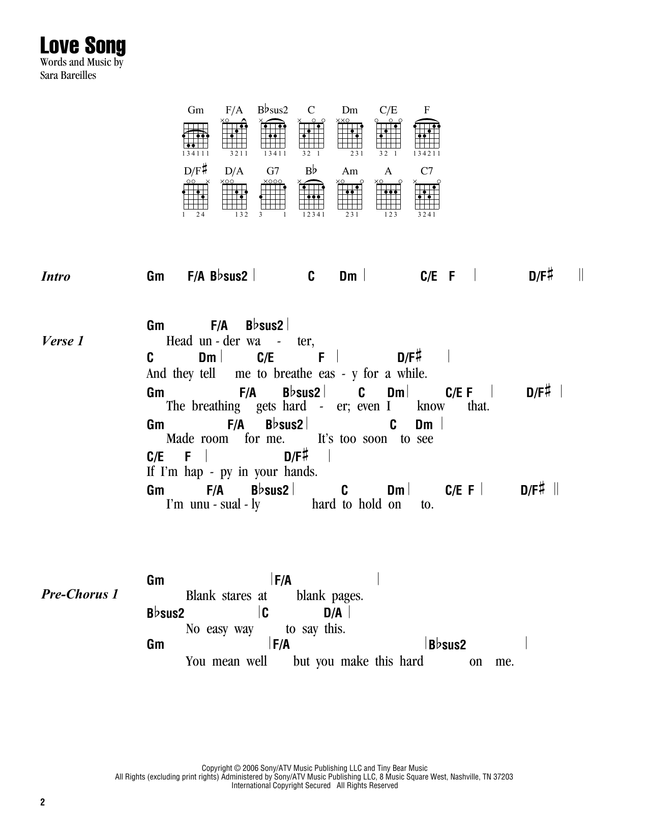 free printable song lyrics with chords