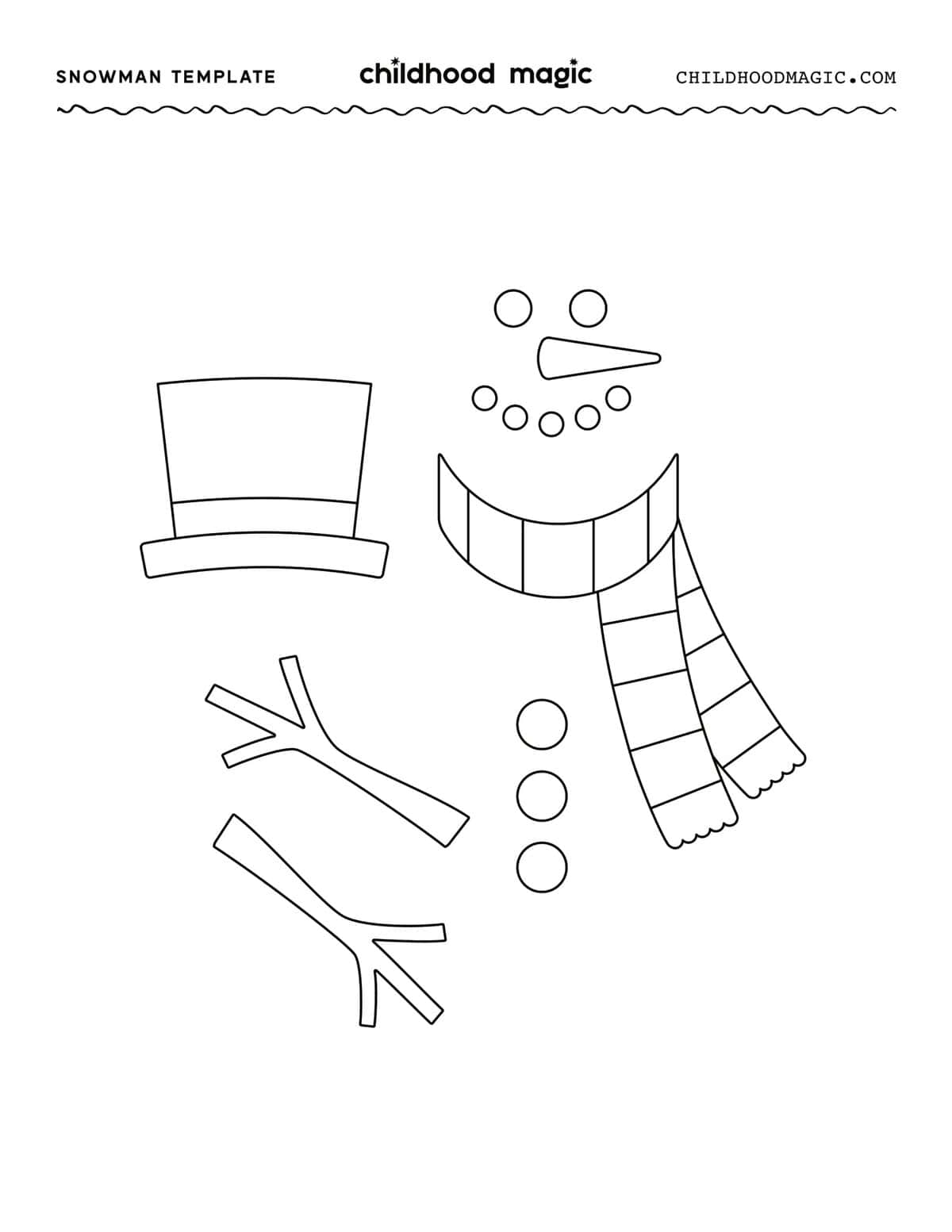 Snowman Template Free Printable