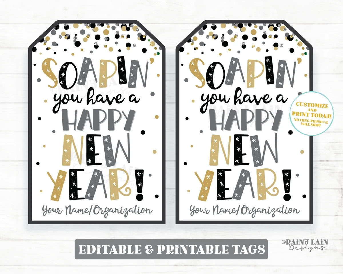 happy new year tag printable