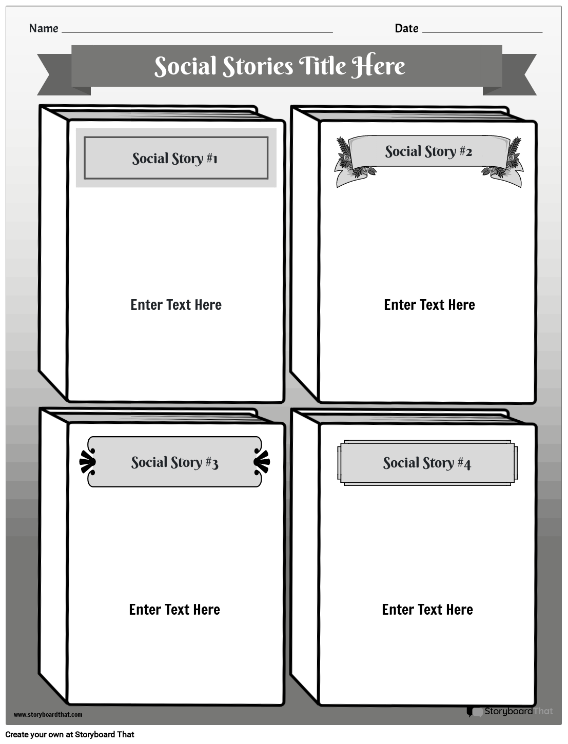 Social Stories Templates Social Stories Templates