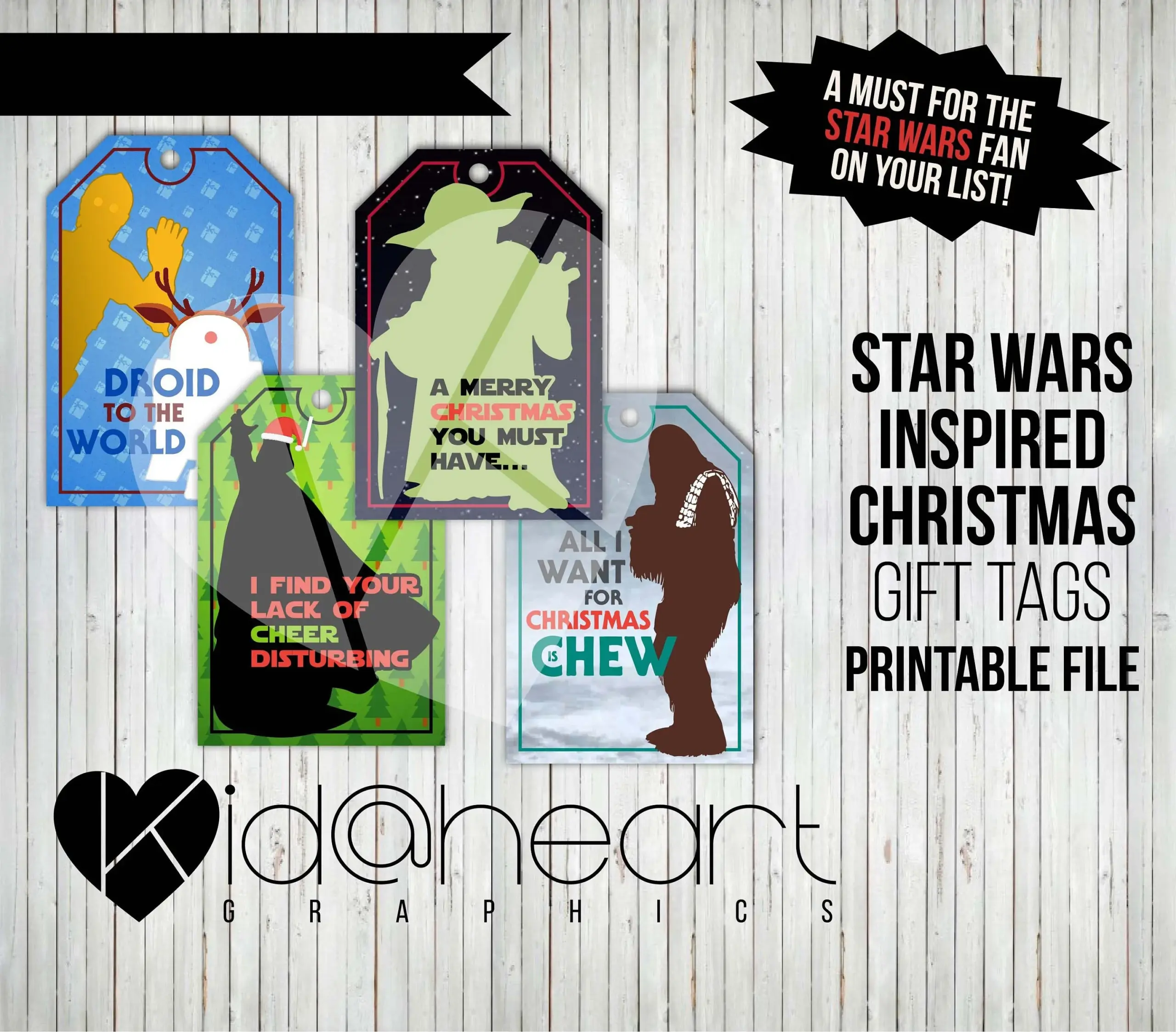 Star Wars Gift Tag Set Printable File