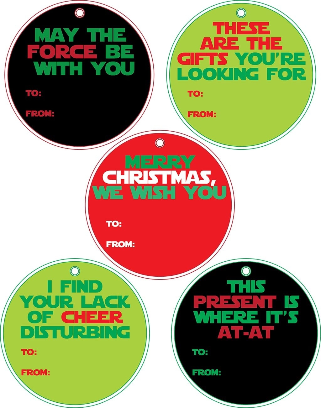 Star Wars Printable Gift Tags Printing Holidays Blog Hop