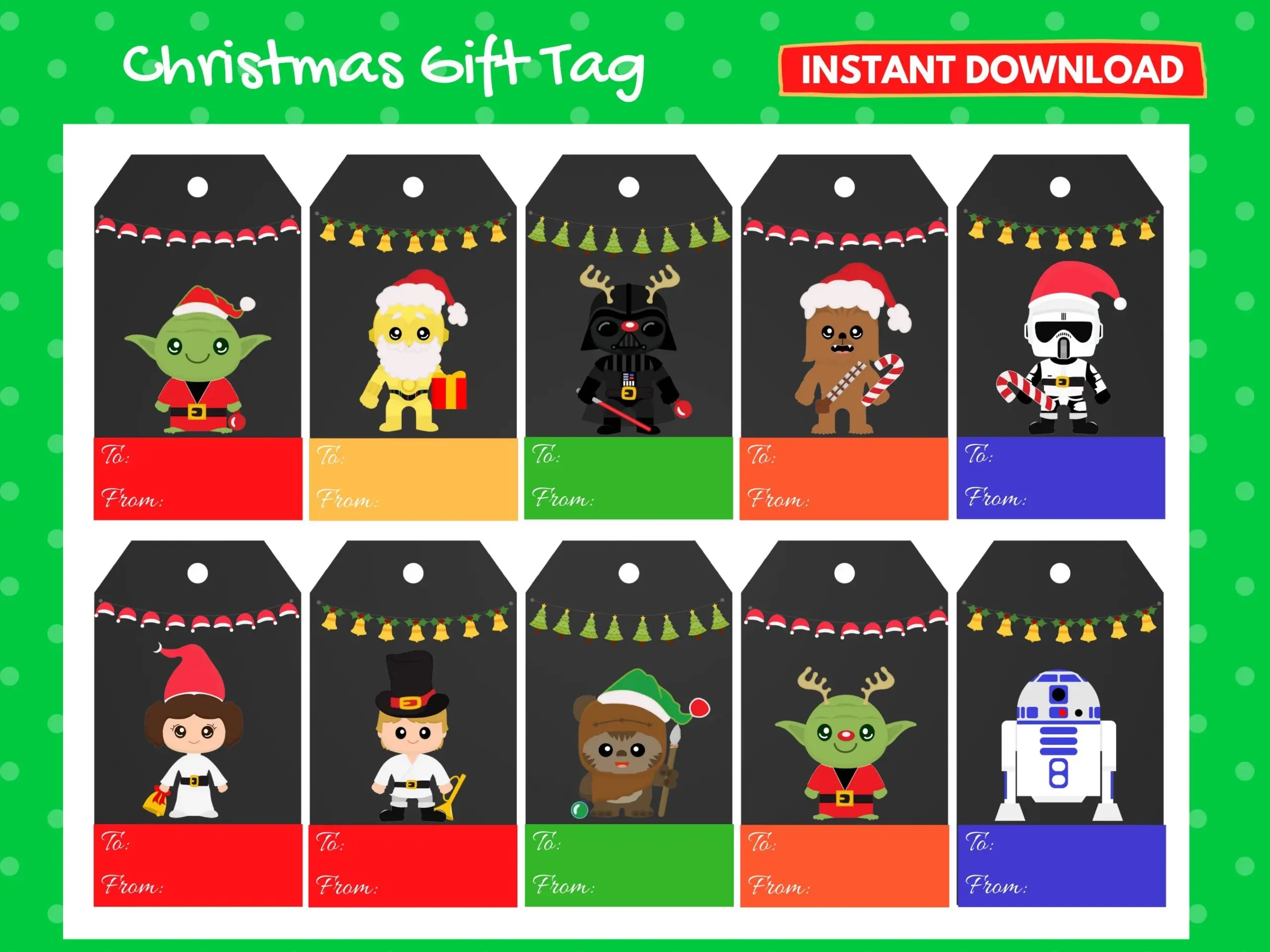 Starwars Christmas Tag Star Wars Gift