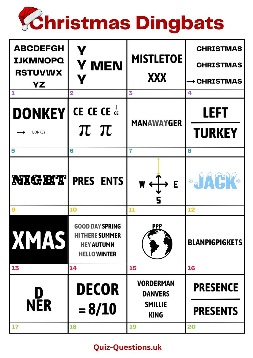 free printable christmas picture quiz with answers
