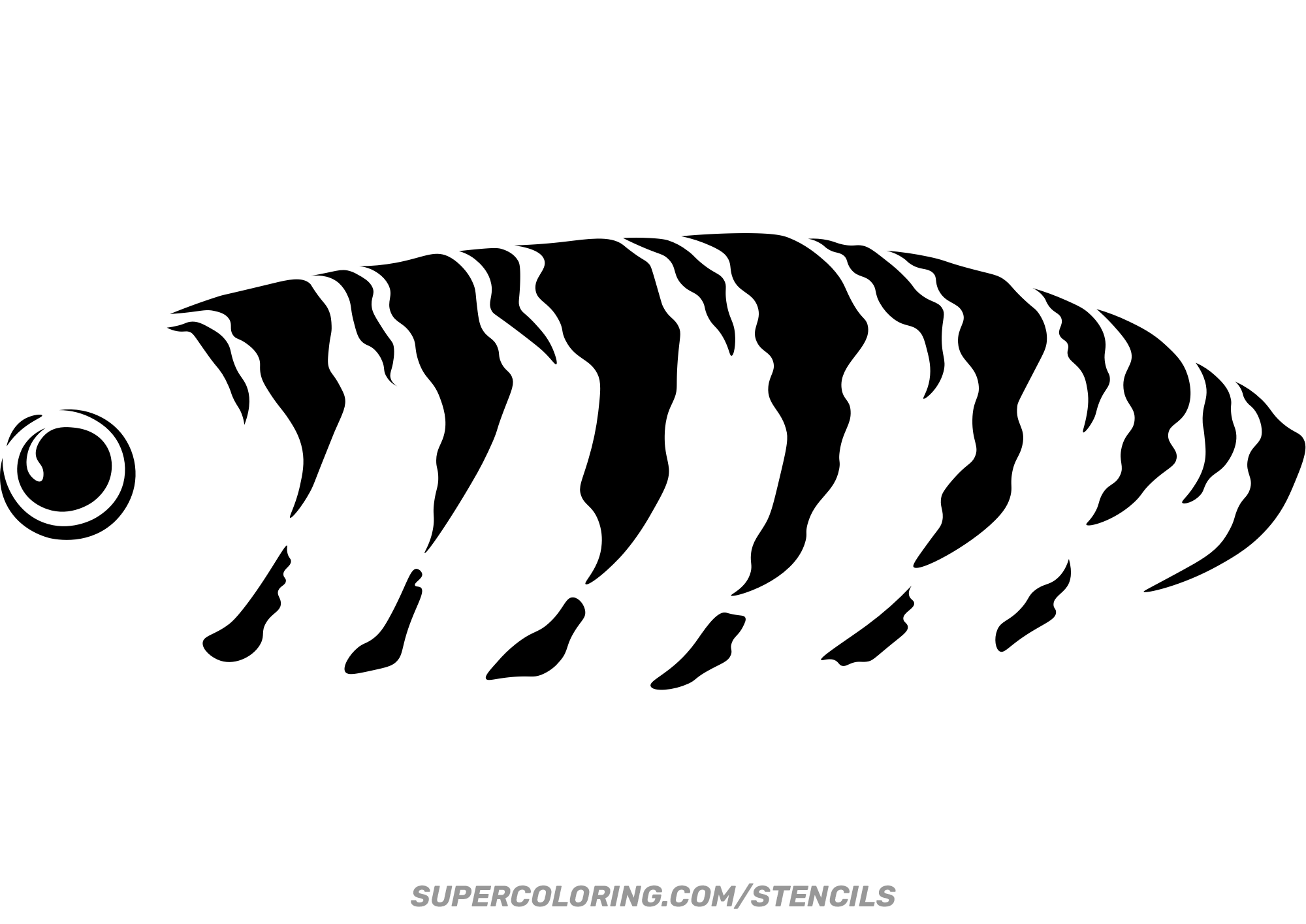 Stencil Of Fishing Lure