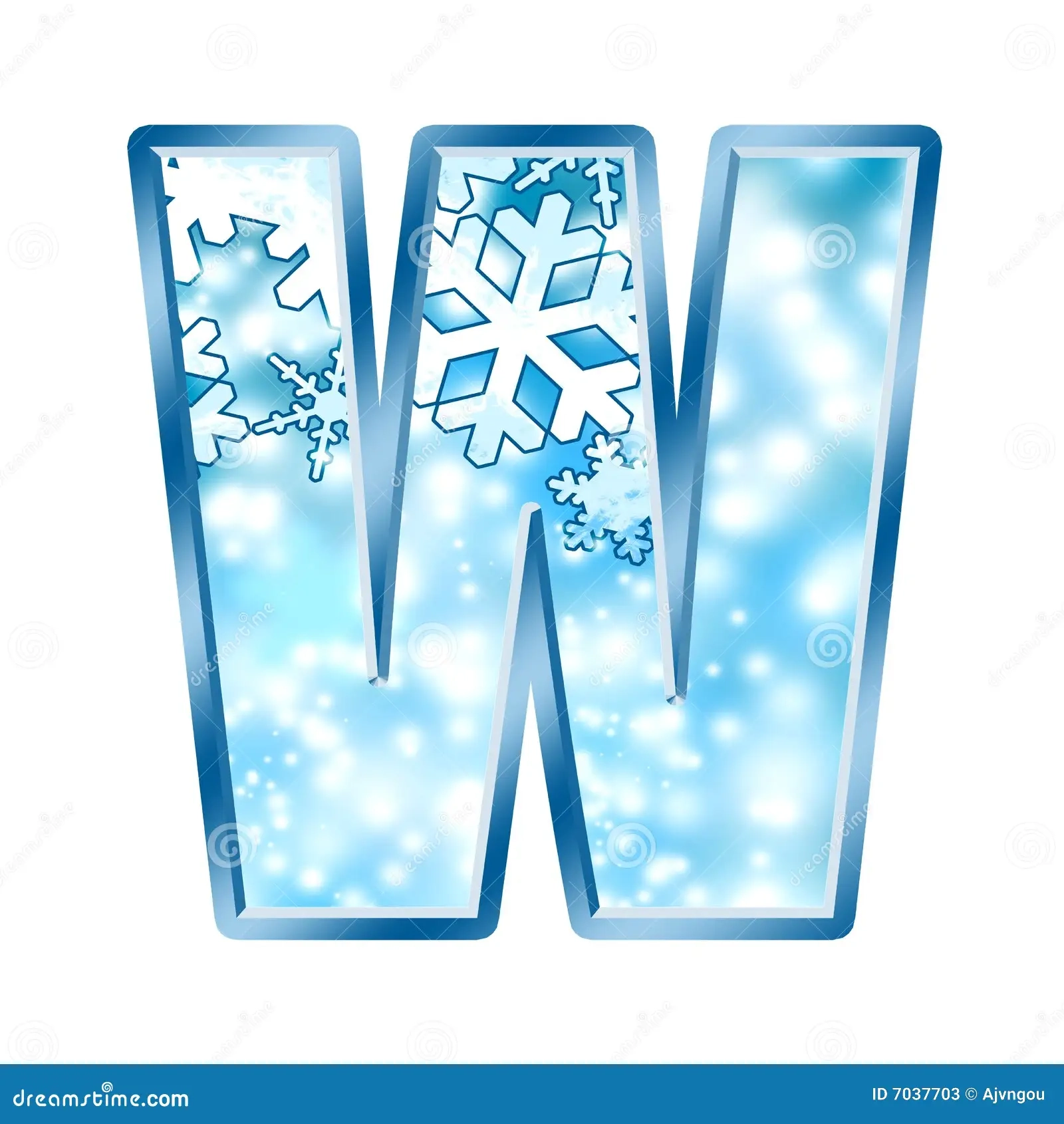 Stock Photos Winter Alphabet Letter W Image7037703