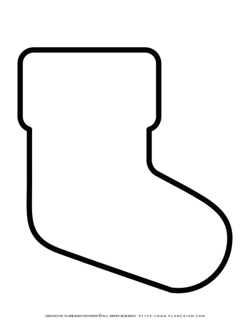 printable christmas stocking outline printable christmas stocking outline