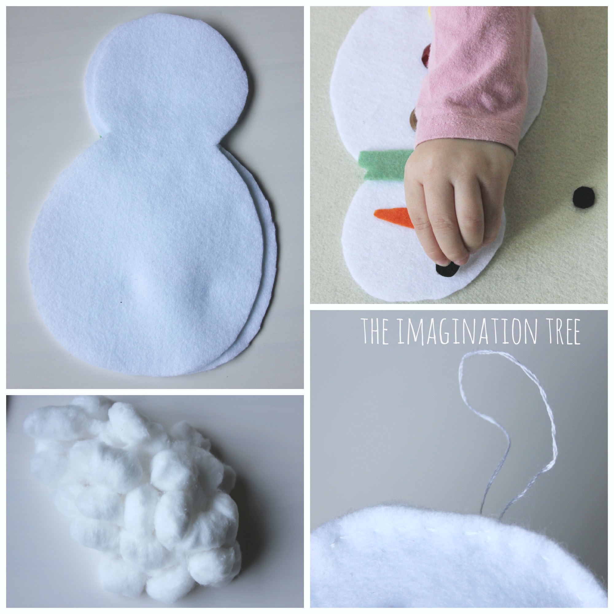 Stuffed Snowman Sewing Craft Kids