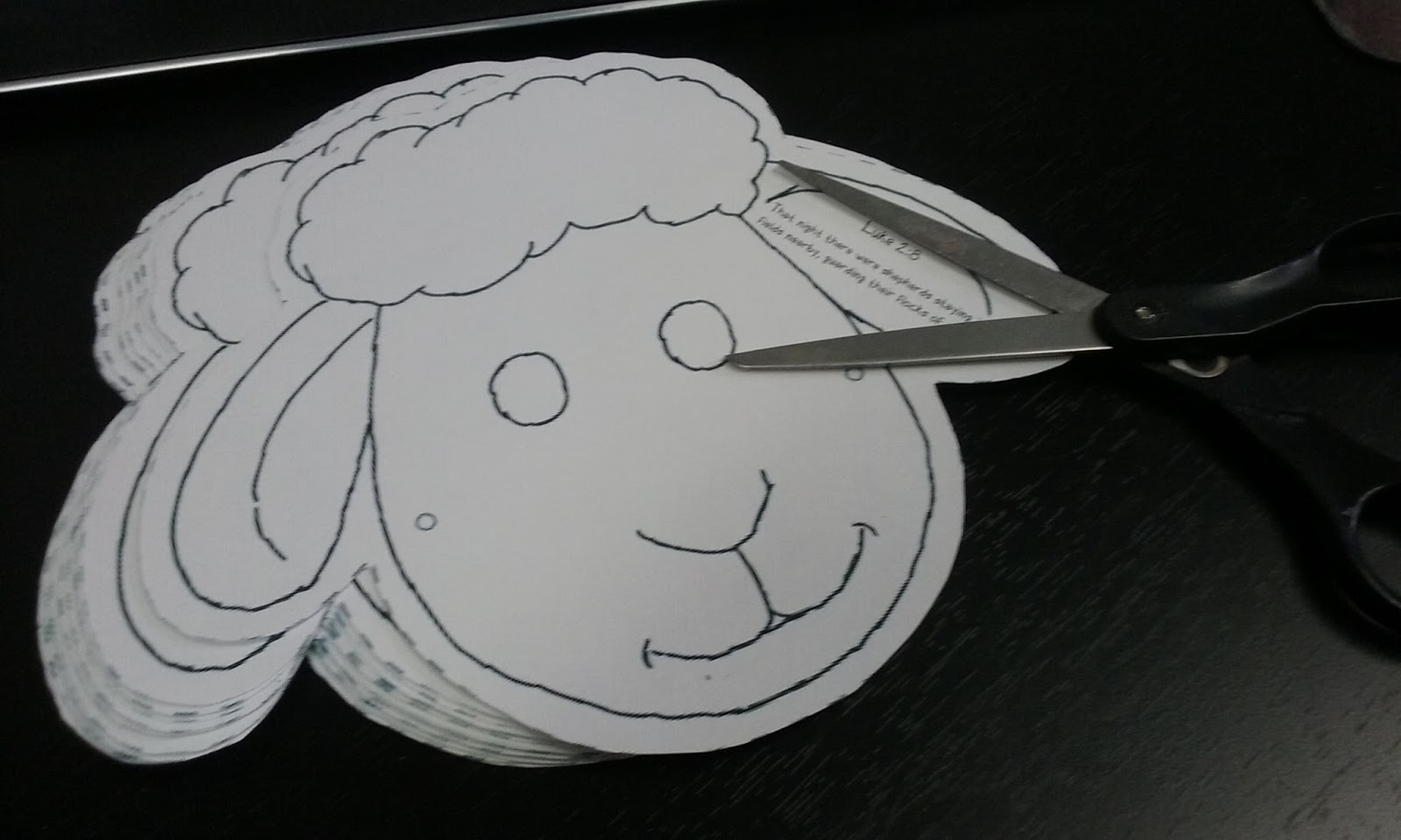 Sunday School Craft Christmas Sheep Mask