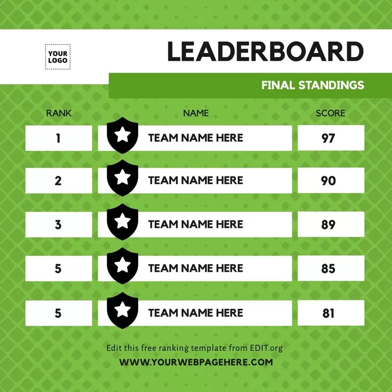 Templates Ranking Leaderboards Free