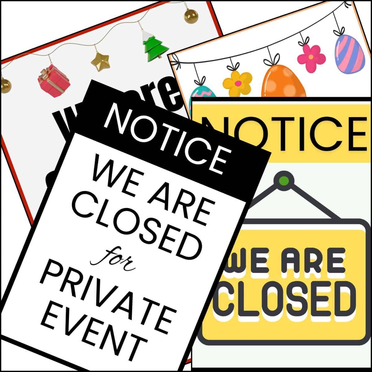 Temporarily Closed Sign Printable 30 Free Templates