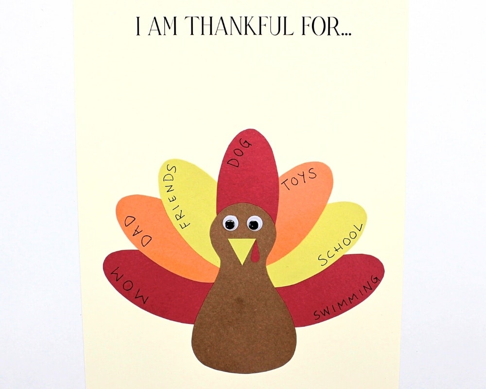 Thankful Turkey Craft Template