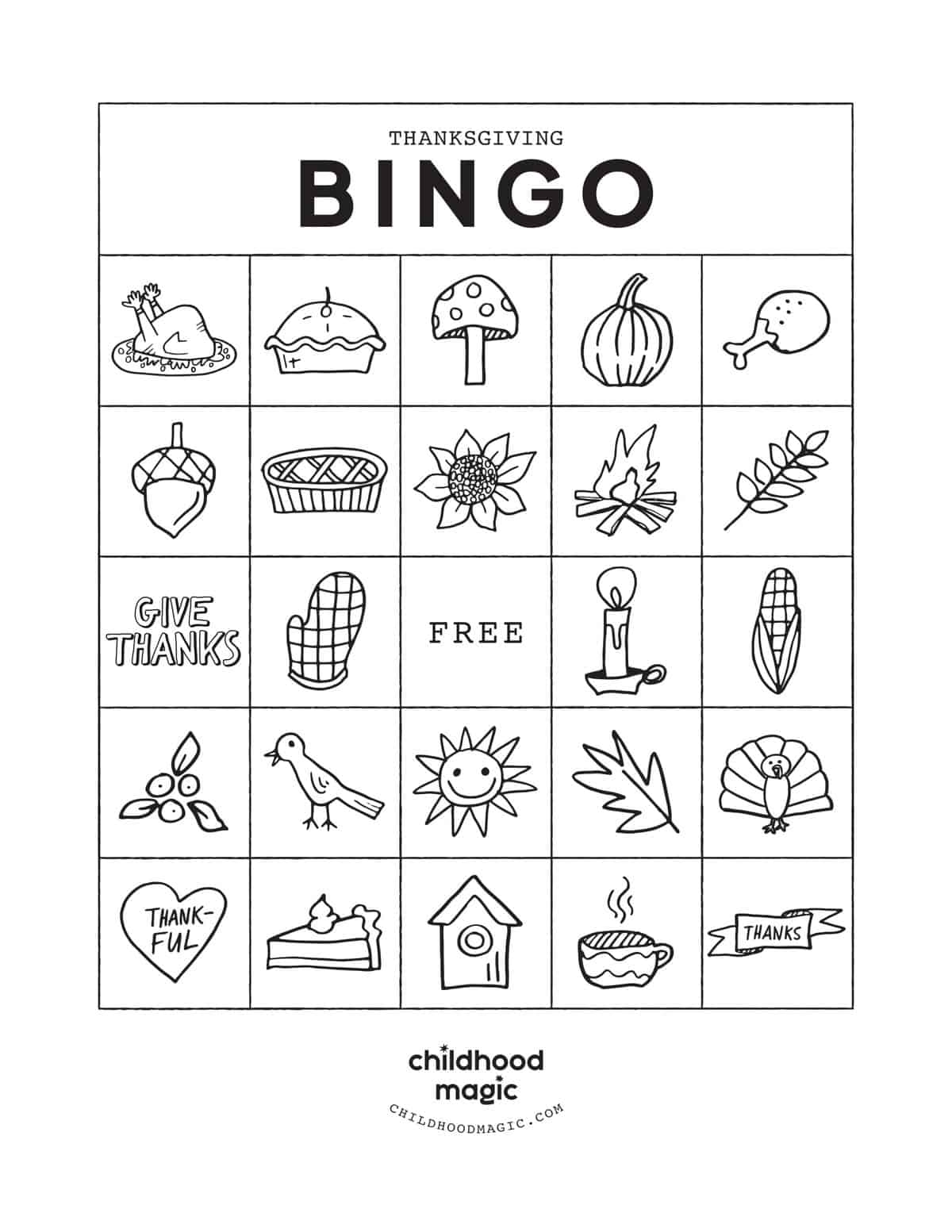Thanksgiving Bingo Free Printable Thanksgiving Bingo Free Printable