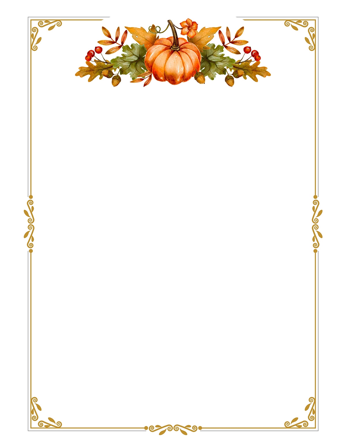 free printable thanksgiving stationery