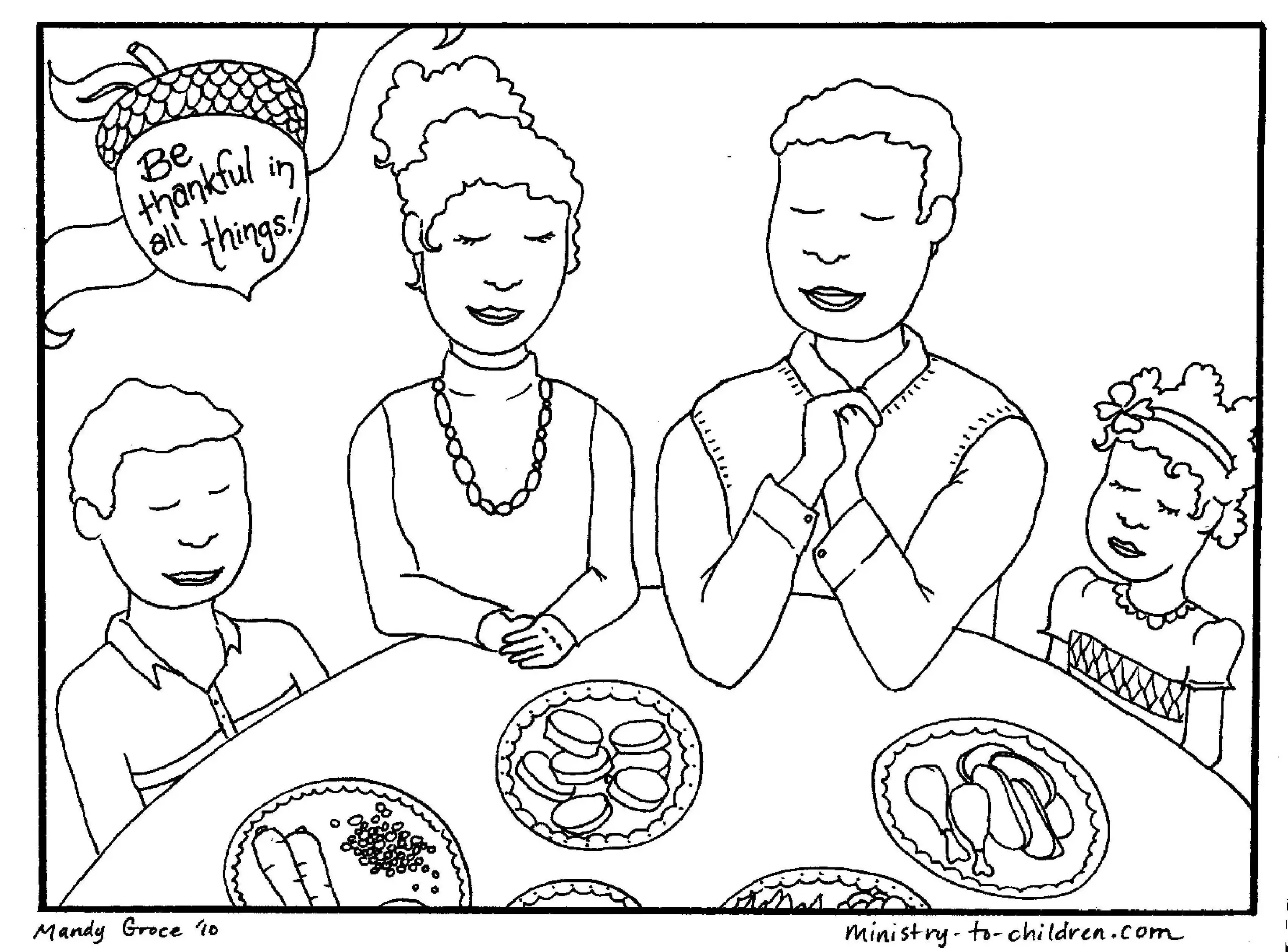 free printable christian thanksgiving coloring pages