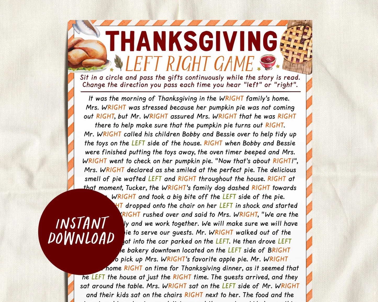 Thanksgiving Left Right Game Fall Left Right Story Pass The Gift Prize Exchange Game Autumn Pass The Present Game Family Reunion Office 387111251 Thanksgiving Left Right Game Fall Left Right Story Pass The Gift Prize Exchange Game Autumn Pass The Present Game Family Reunion Office 387111251