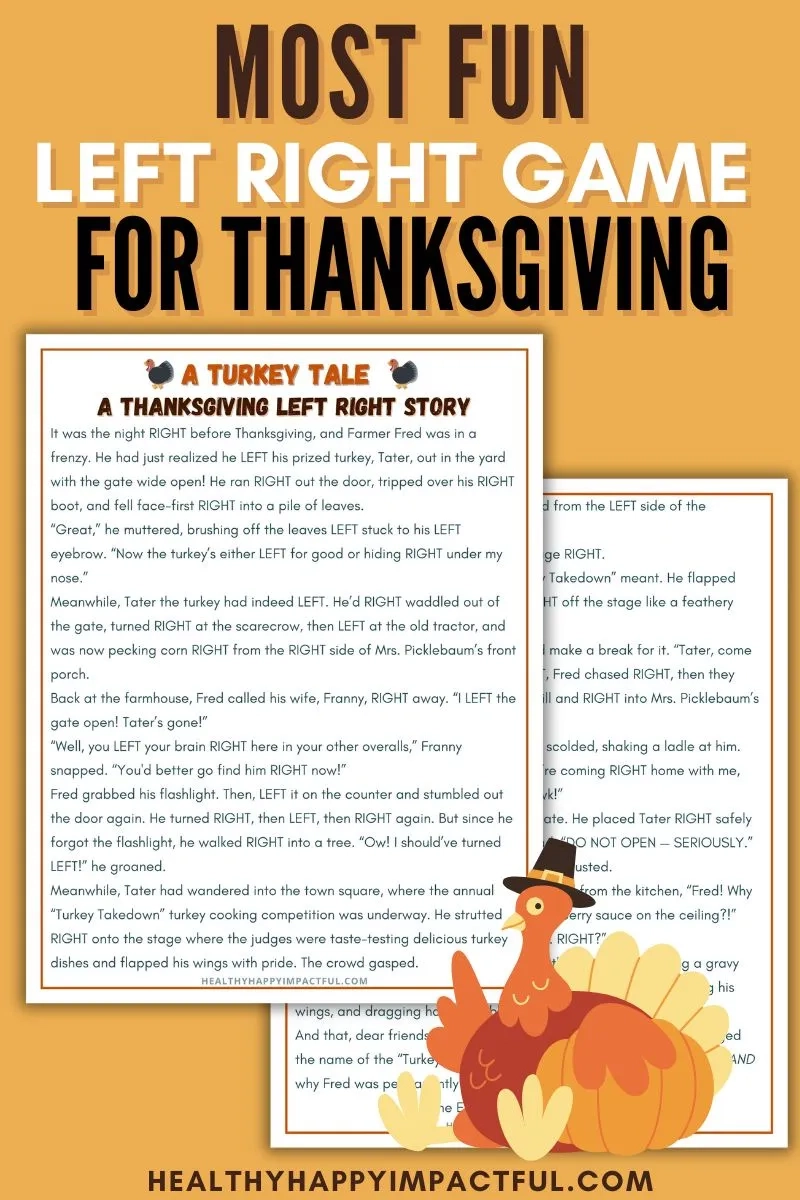 Thanksgiving Left Right Game