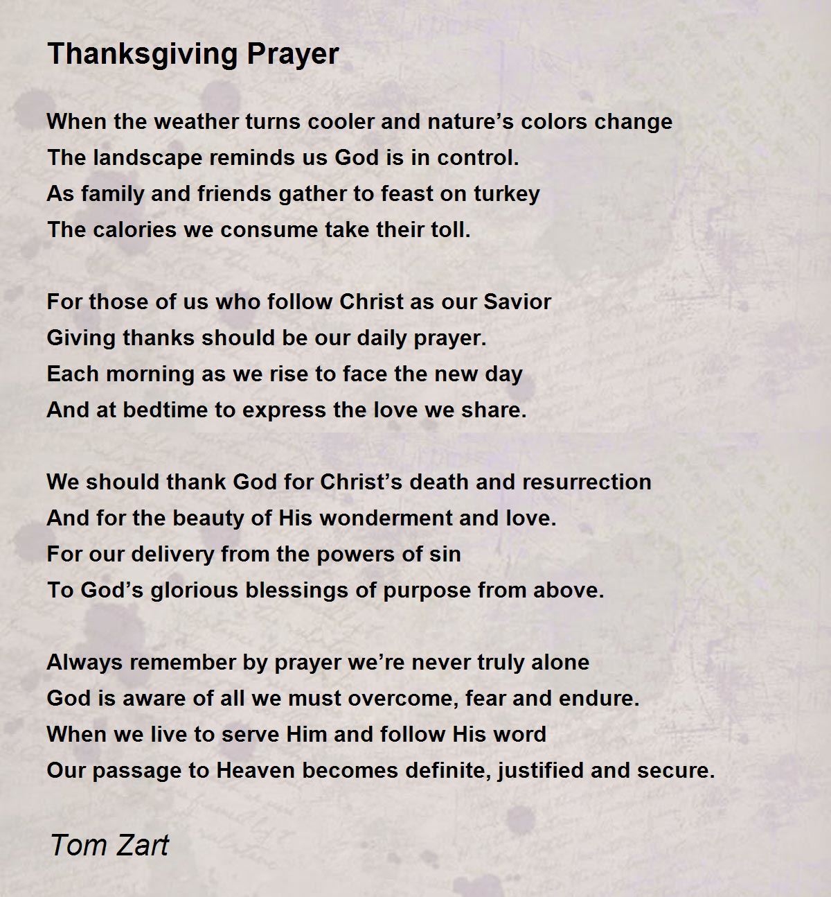 Thanksgiving Prayer 6 Thanksgiving Prayer 6