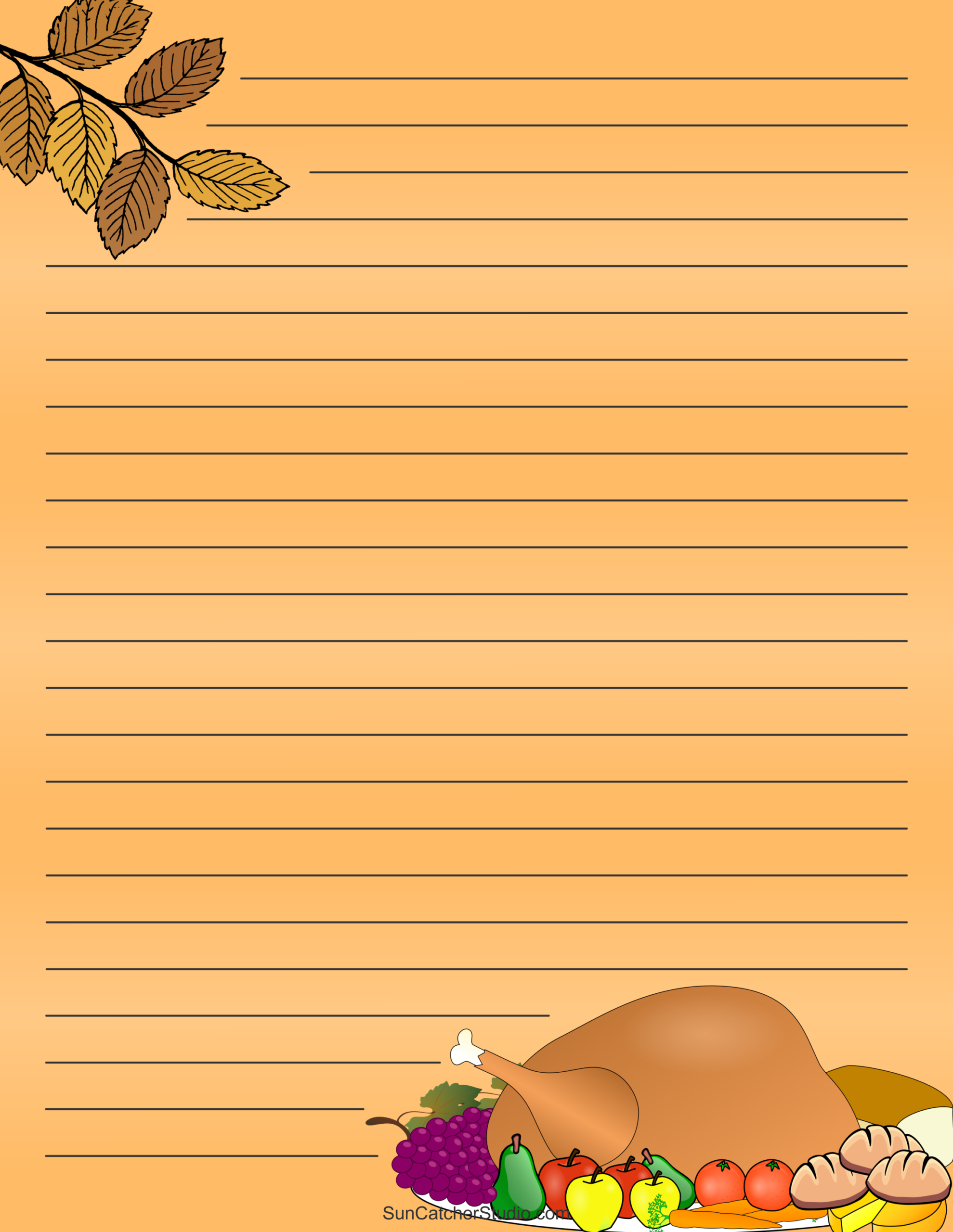Thanksgiving Stationary Free Printable