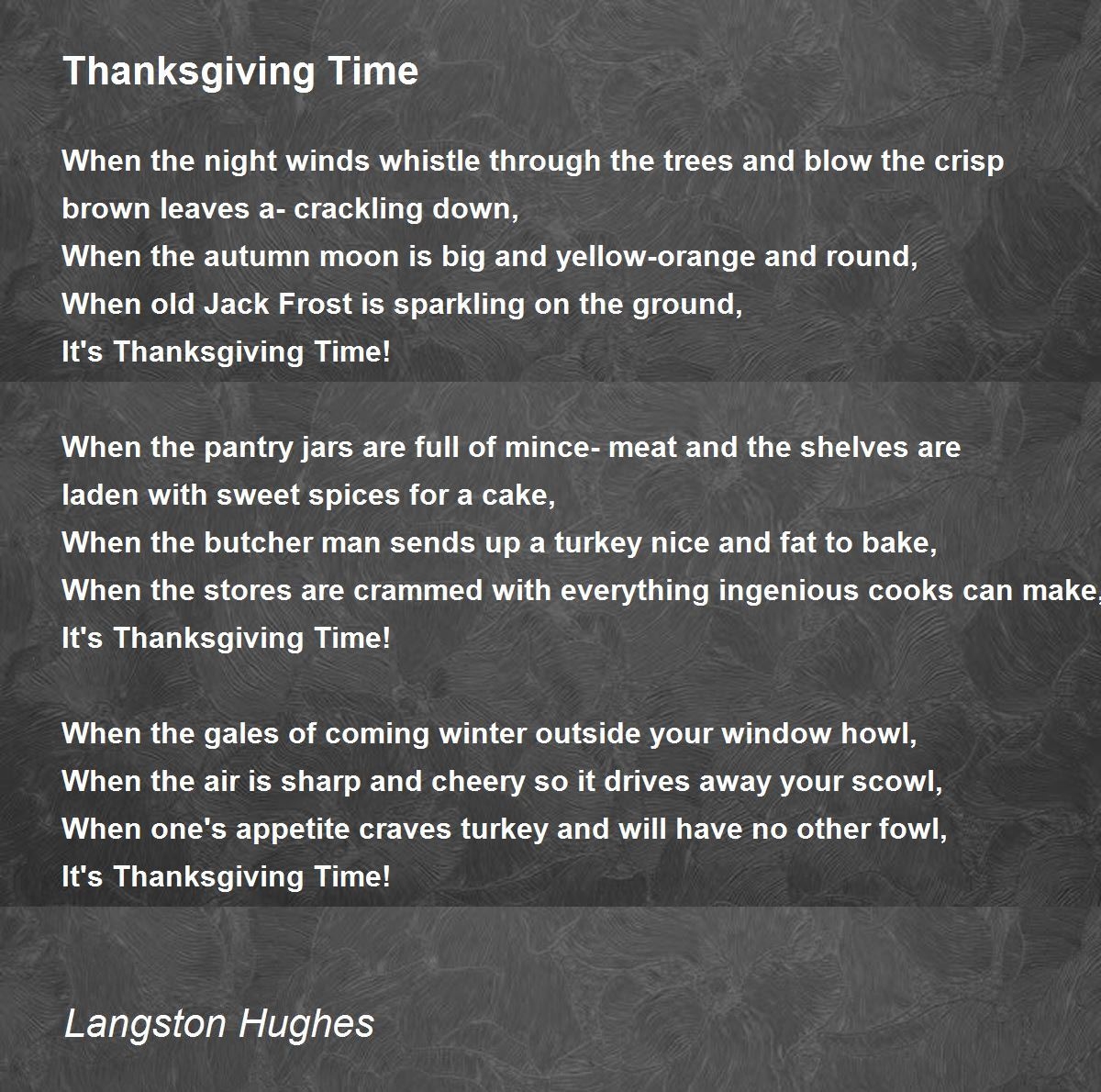 Thanksgiving Time 2