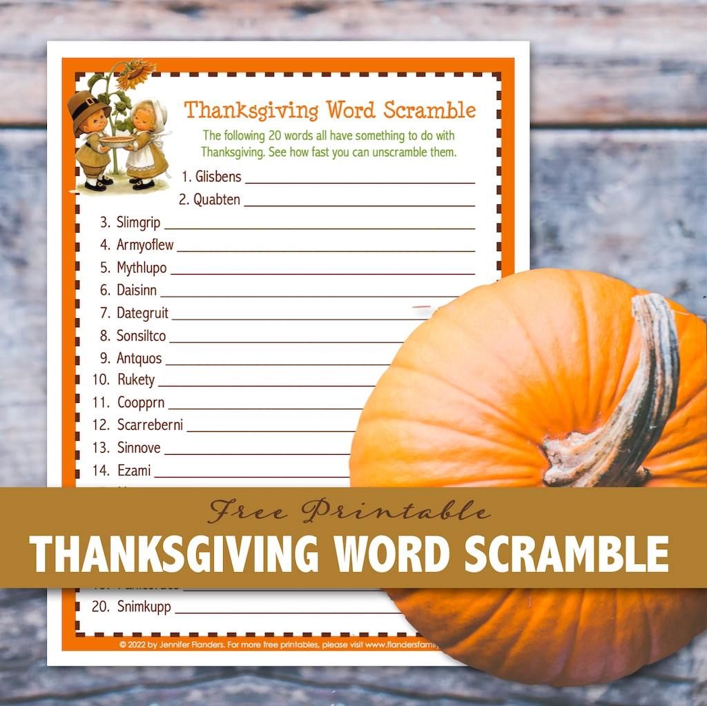 free printable thanksgiving word scramble with answers free printable thanksgiving word scramble with answers