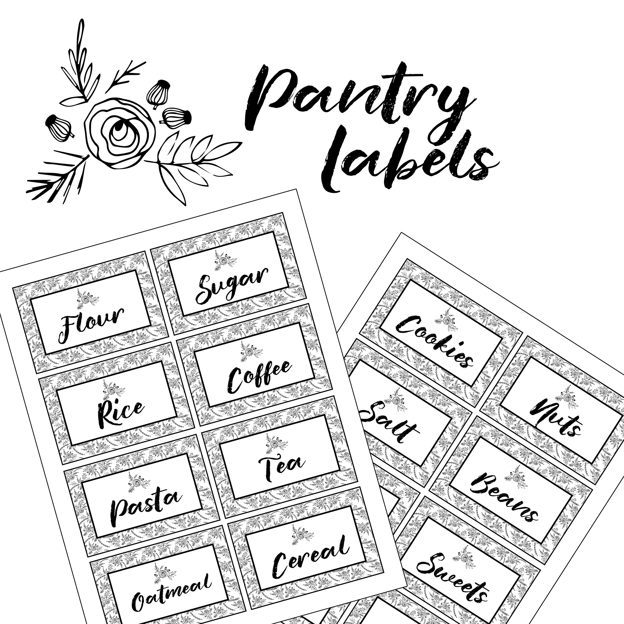 The Best Way To Organize Your Kitchen Cabinets Free Printable Pantry Labels