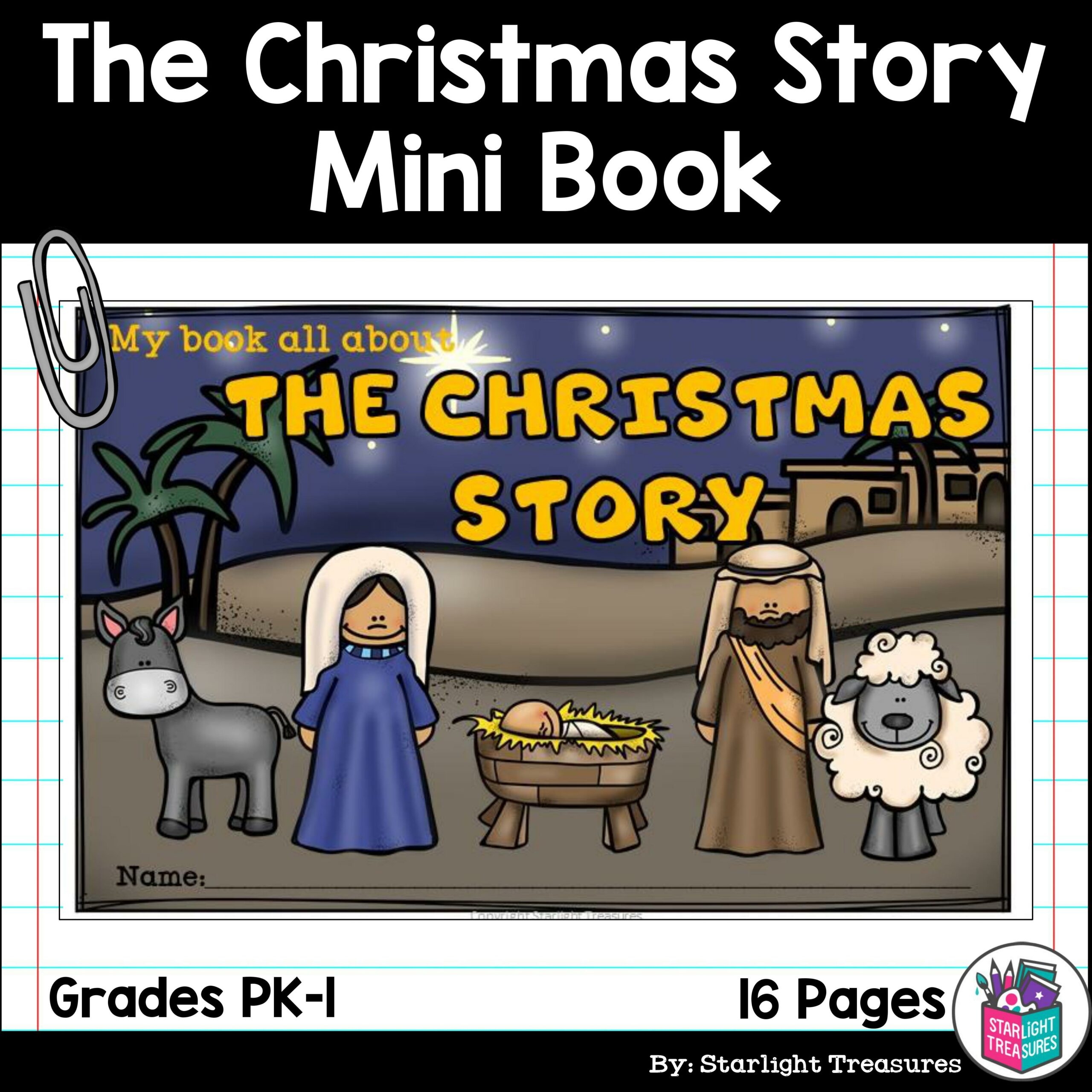 The Christmas Story Mini Book For Early Readers Nativity Story Birth Of Jesus