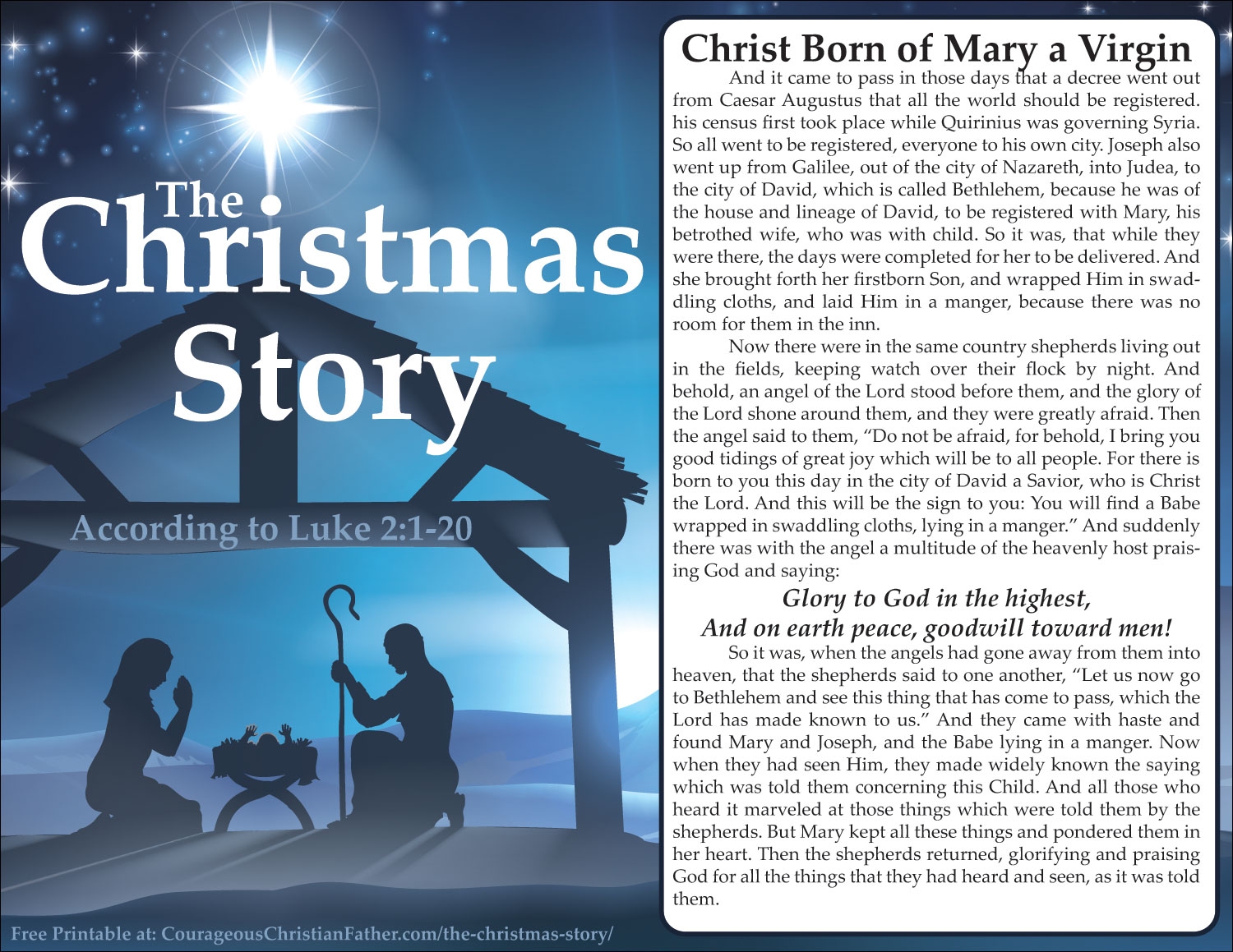 christmas stories for adults printable