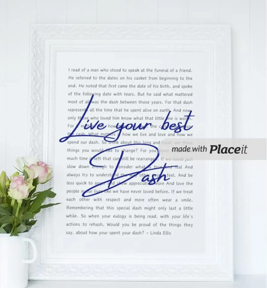 printable the dash poem