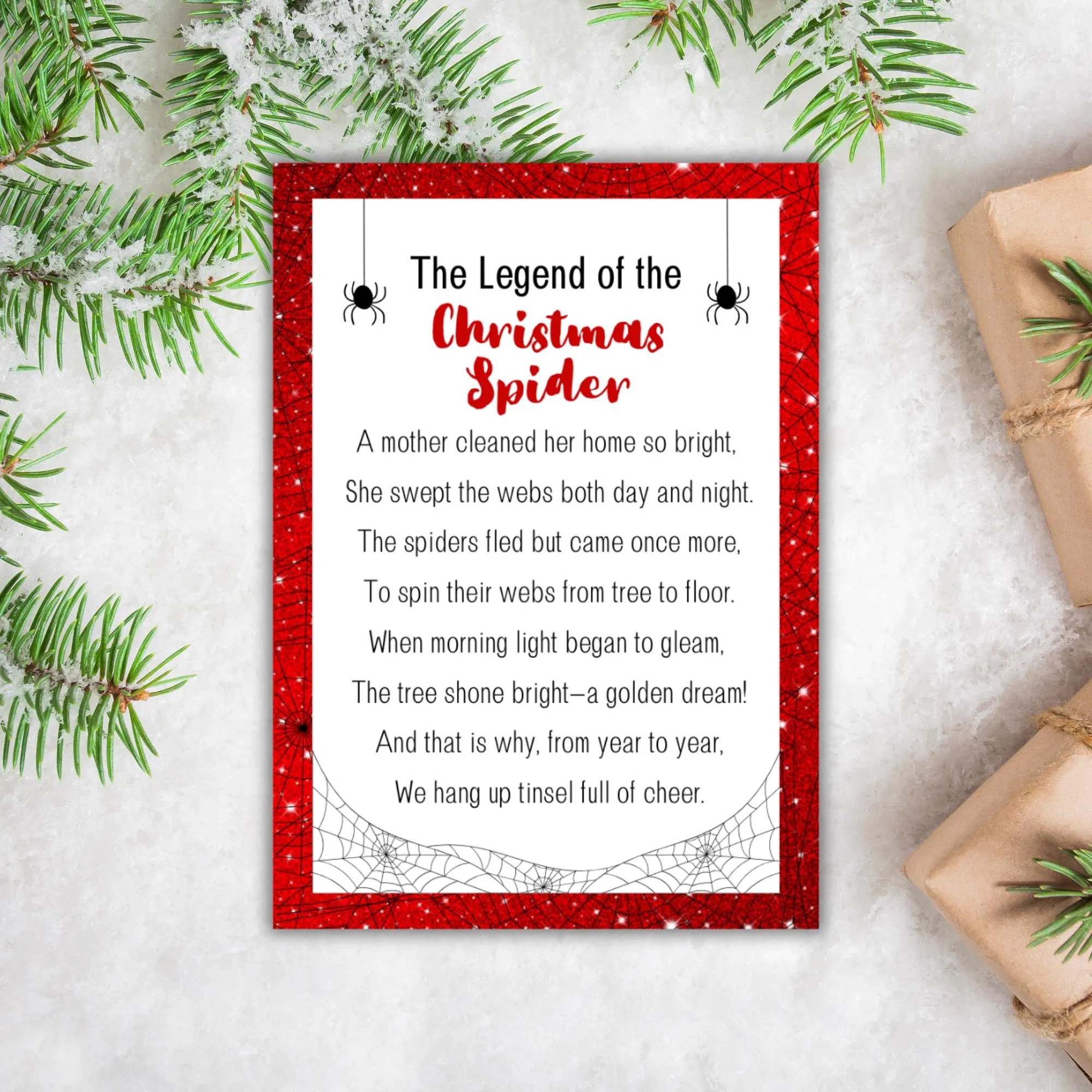 story legend of the christmas spider printable free