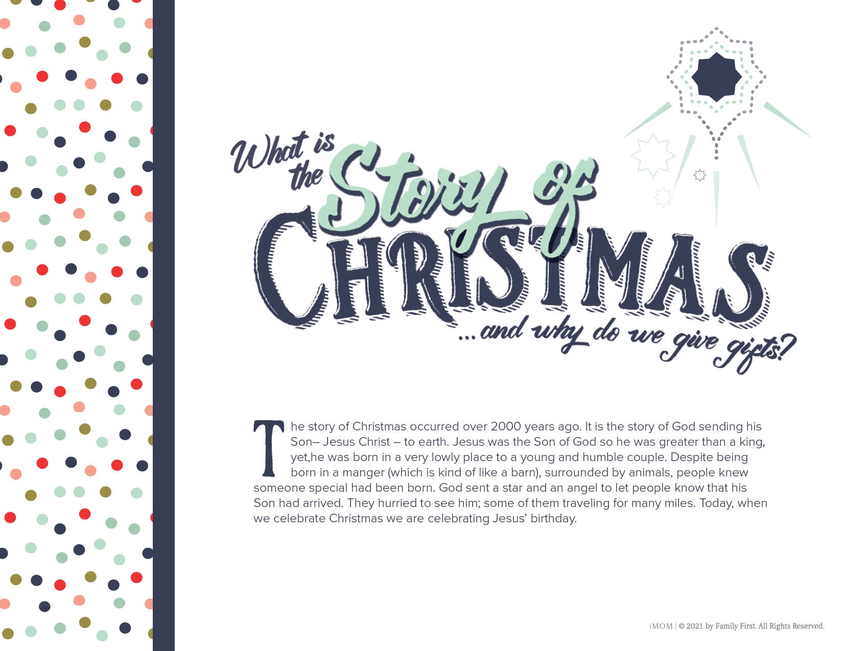 christmas story printable booklet