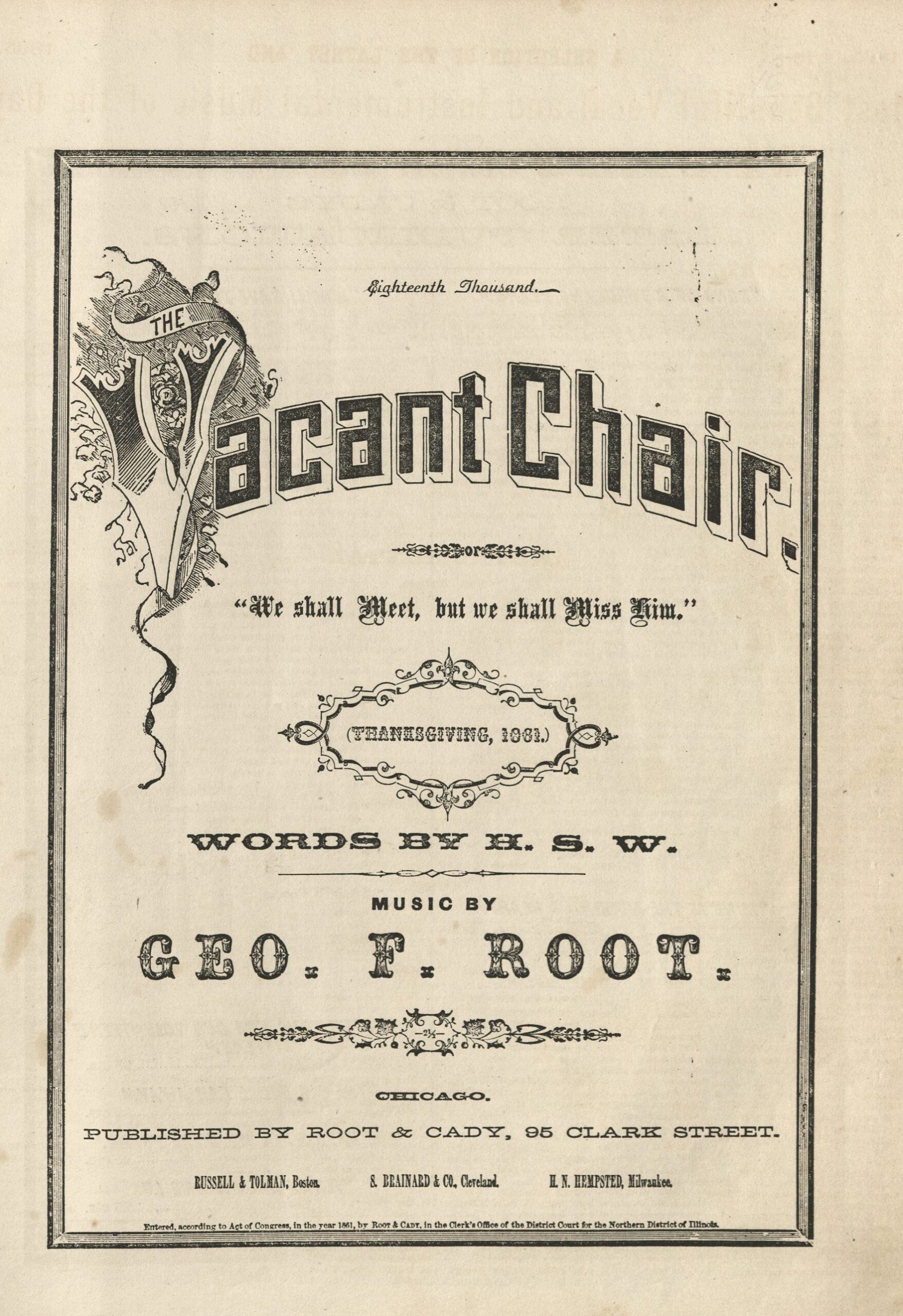The Vacant Chair Thanksgiving 1861