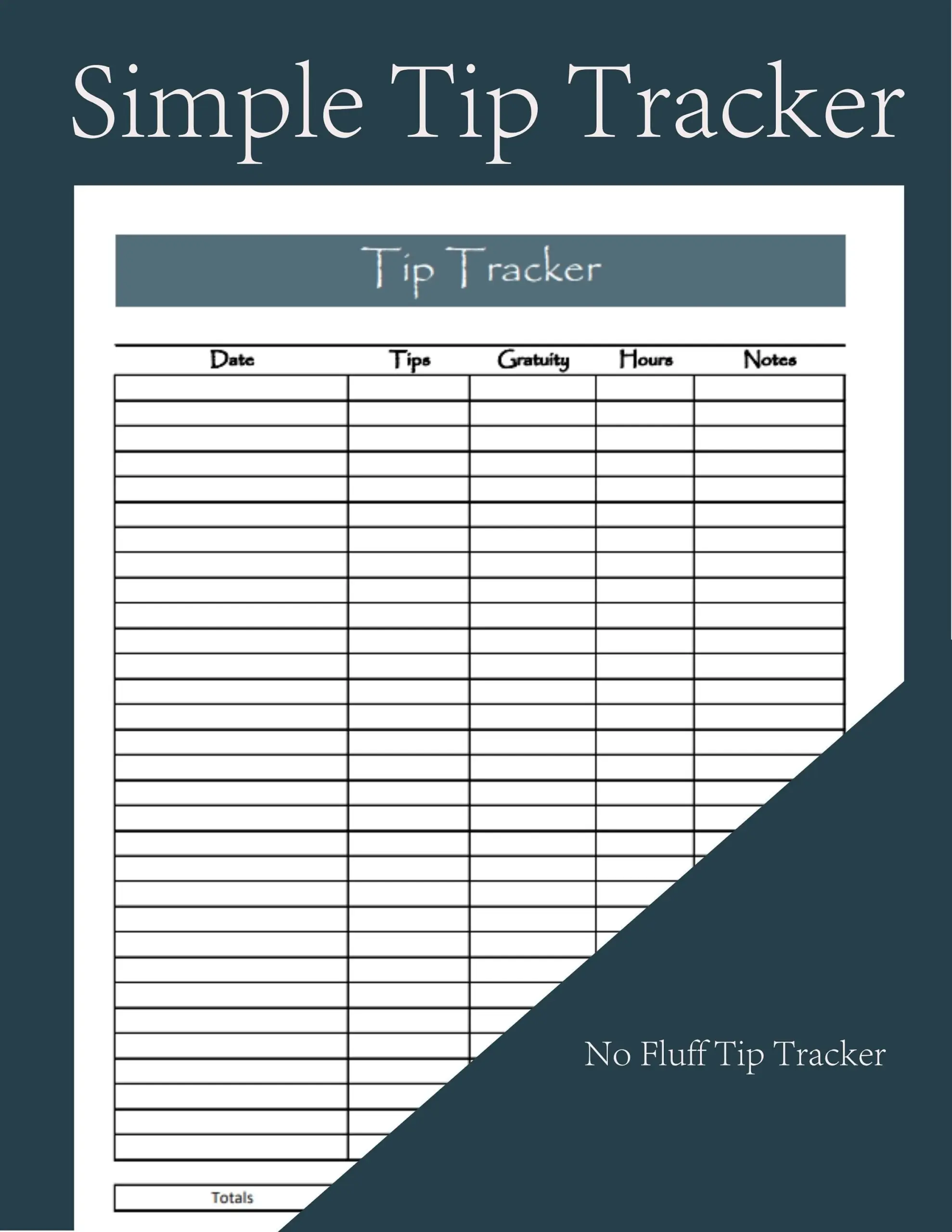 Tip Tracker Bartender Tips Server Tips
