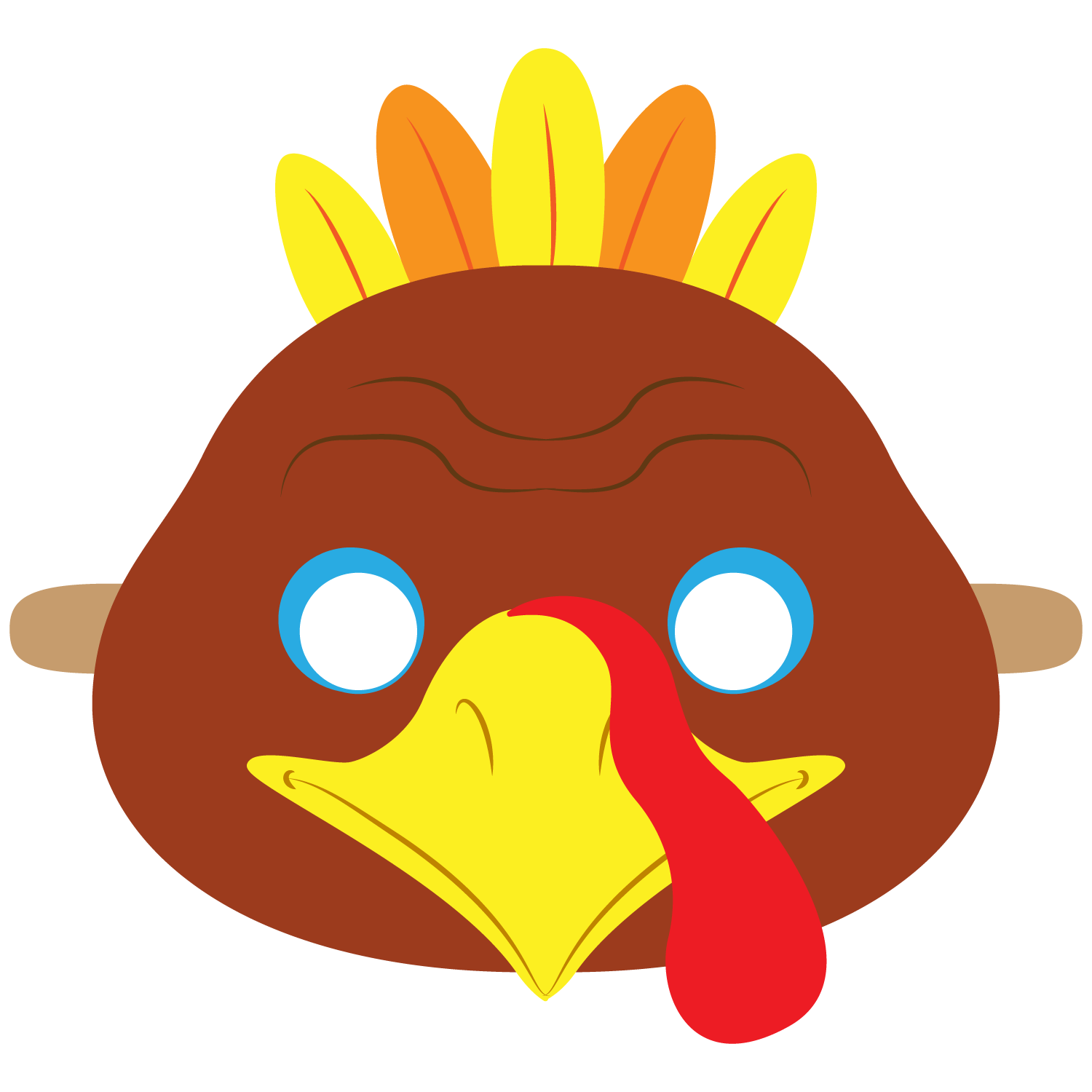 Turkey Mask Template