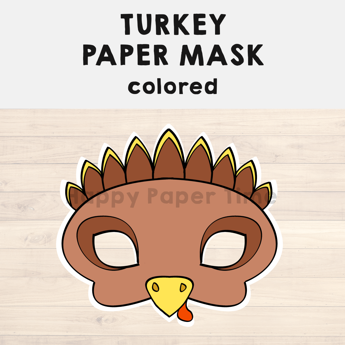 turkey mask template